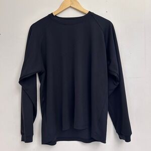 New Balance Performance Long Sleeve Shirt Mens L Black Crewneck Active